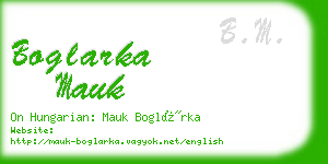 boglarka mauk business card